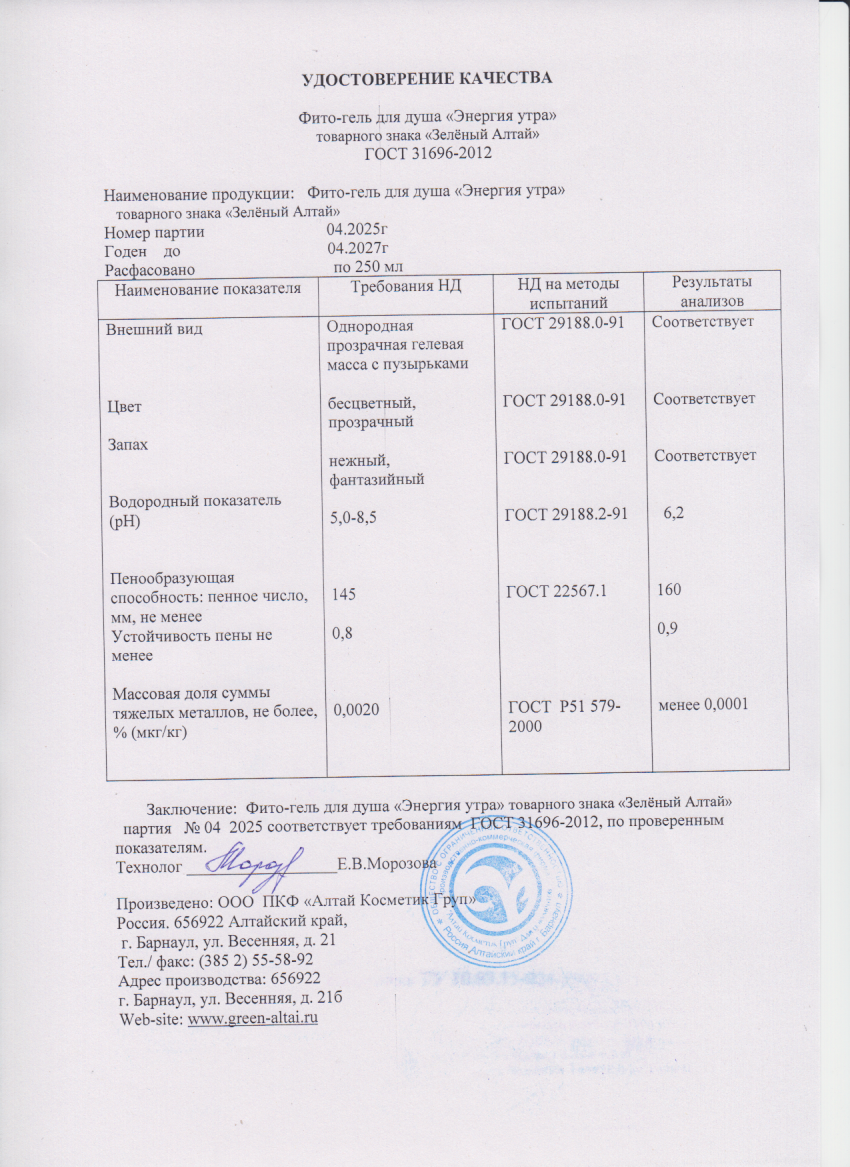 Паспорт №042025